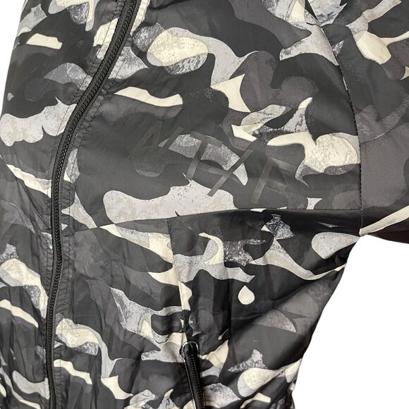 Nike Small T/F Windrunner Jacket Hooded Full Zip Thin Black Camo Pockets - Picture 7 of 14